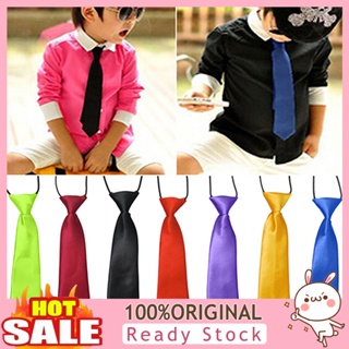 [B_398] Necktie Breathable Elastic Solid Boy Stain Necktie Wedding