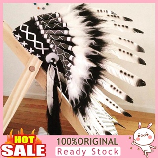 [B_398] Children Party American Native Synthetic Feather Headdress Photography Prop