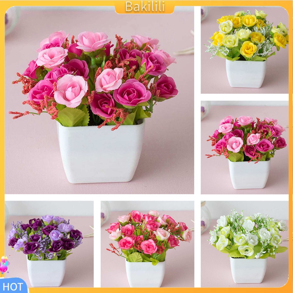 bakilili-กระถางดอกไม้ปลอม-บอนไซจําลอง-สีเขียวสดใส-สําหรับตกแต่งบ้าน