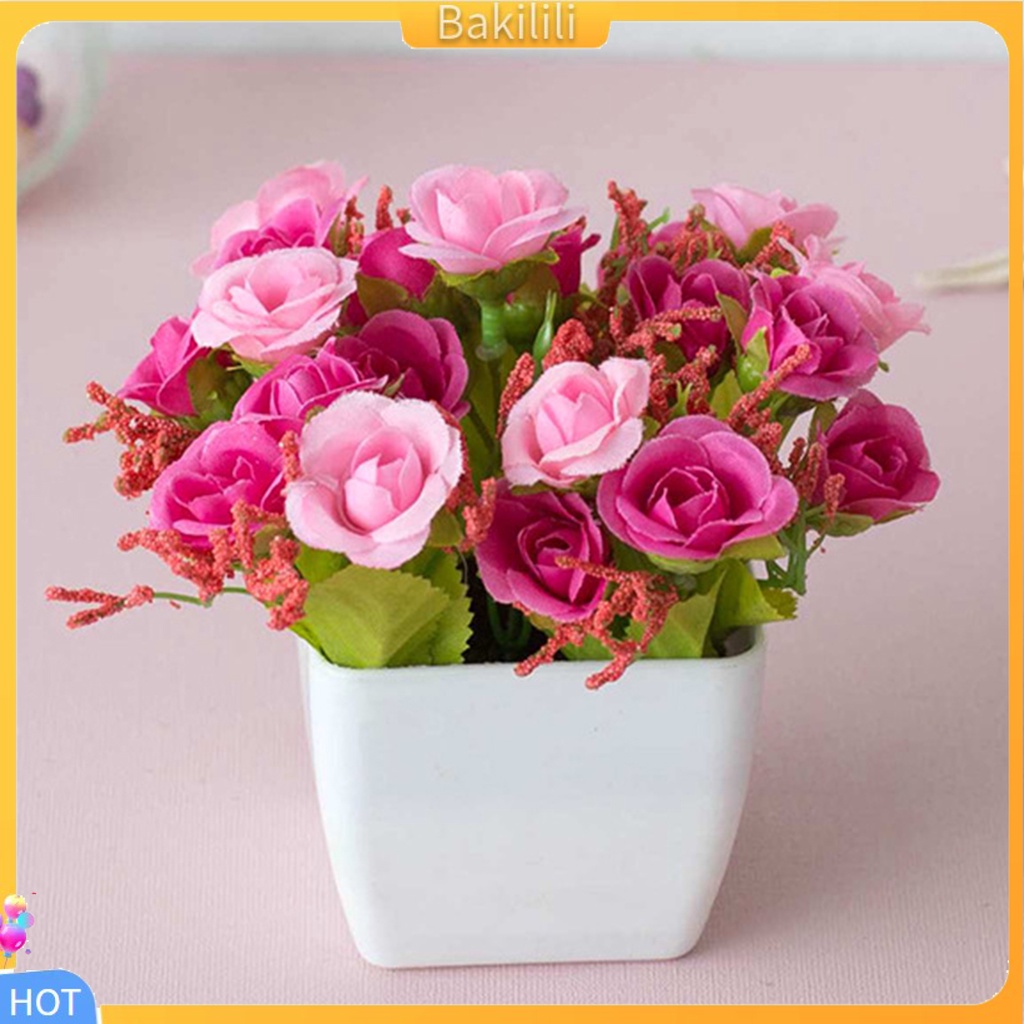 bakilili-กระถางดอกไม้ปลอม-บอนไซจําลอง-สีเขียวสดใส-สําหรับตกแต่งบ้าน