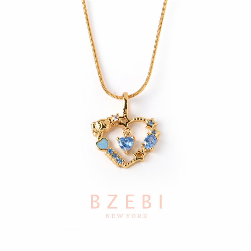 bzebi-สร้อยคอแฟชั่น-สแตนเลสแท้-powerpuff-girls-jewelry-สร้อย-หัวใจ-necklace-ทองคํา-ไม่ลอกไม่ดํา-เครื่องประดับผู้หญิง-1274n
