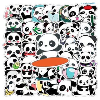 Calciwj 50Pcs Scrapbooking Sticker Rich Patterns Waterproof Removable Self-adhesive Decorative Cartoon Panda Graffiti