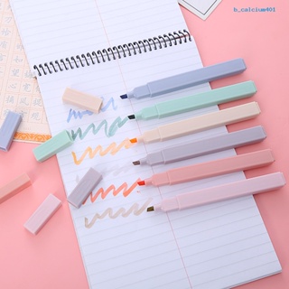 Calciwj 6Pcs High Pen Gentle Color Tilt Head Smooth Writing Write Fluently 6-color Fluorescent