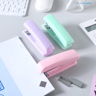 Calciwj Small Stapler Anti-slip Efficient Labor-saving Macaron Color Portable Medium Size Multi-functional Student
