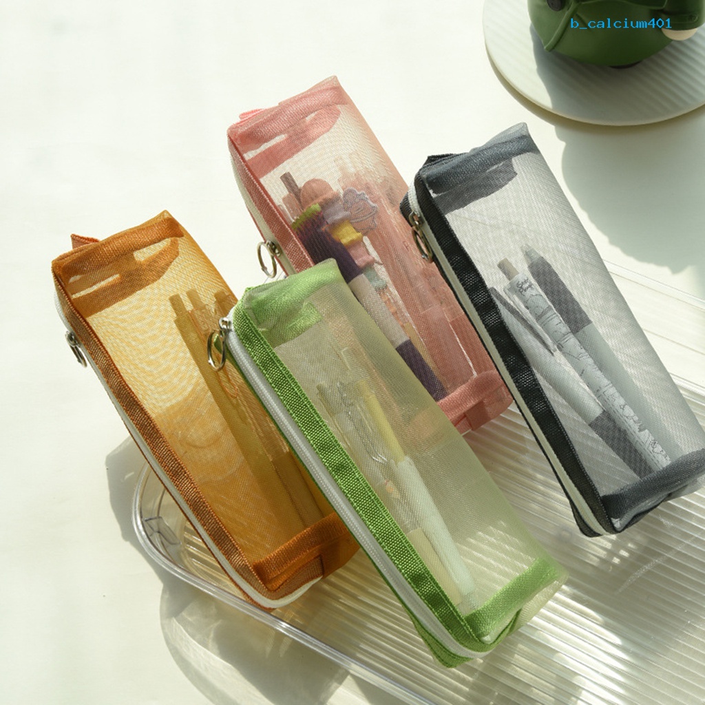 calciwj-pencil-pouch-with-zipper-large-capacity-wear-resistant-solid-color-transparent-mesh-pen