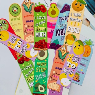 Calciwj 30/36PCS Fragrant Scented Bookmarks Assorted Fruit Food Theme Designs Encourage Reading with Long-lasting