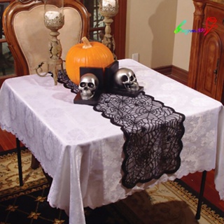 【AG】183x33cm Halloween Party Decoration Lace Spider Web Table Runner Cover