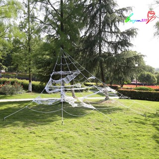 【AG】Spider Web Thick Weaving Decorative Lint Halloween Spider Toy for Outside