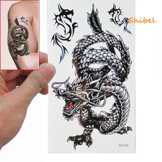 HOT_ Dragon Disposable Body Art Tattoo สติกเกอร์รูปลอก