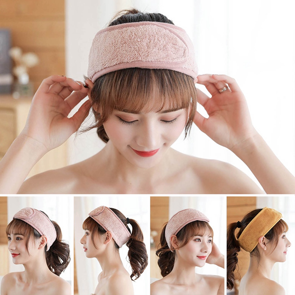 b-398-hair-headband-fluffy-strong-fastener-tape-absorbent-elasticity-super-soft-fabric-moisture-wicking-comfortable-feeling-coral-fleece-facial-makeup-hairband-for-shower