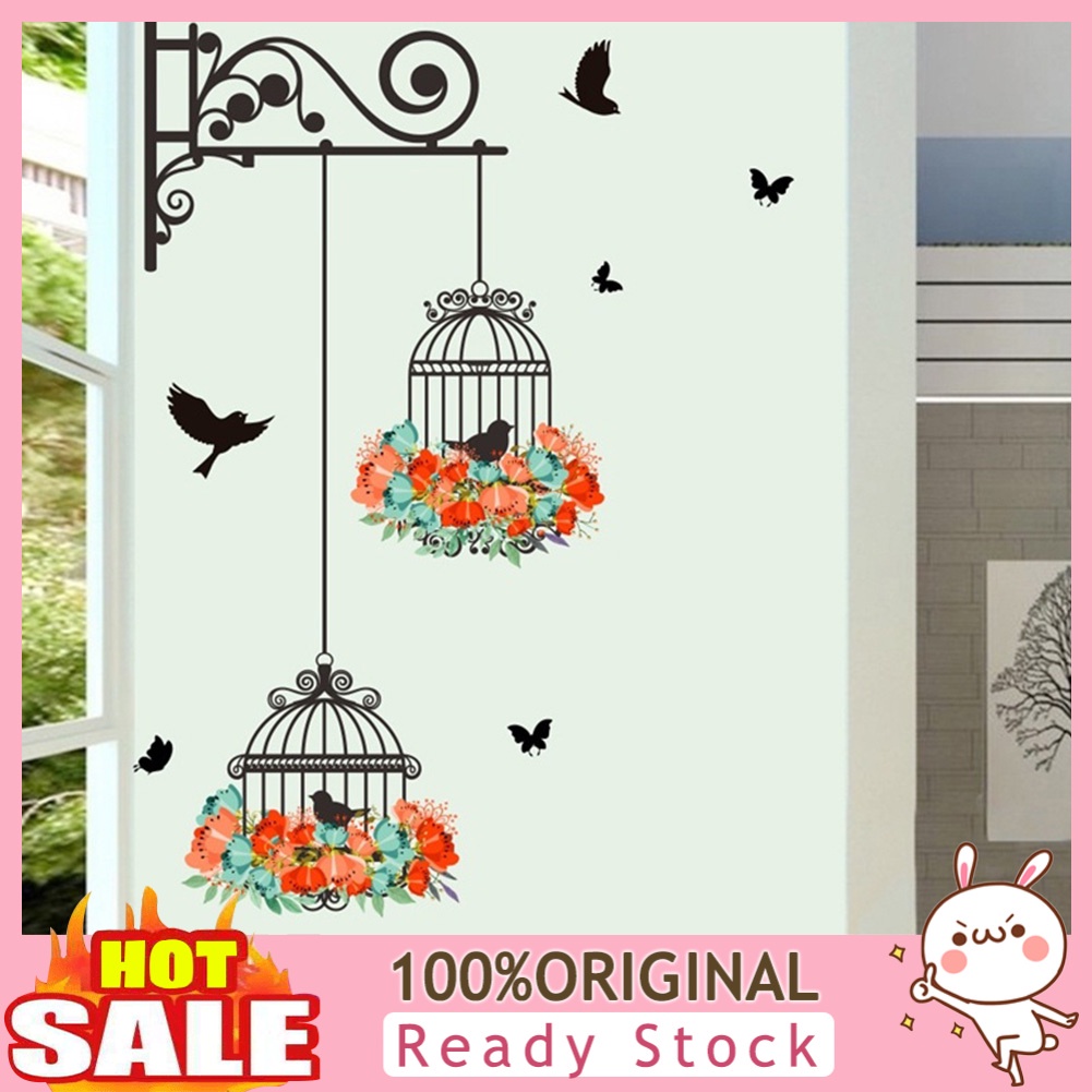 b-398-birdcage-kids-room-bedroom-living-room-wall-diy-art-decals-home-decor