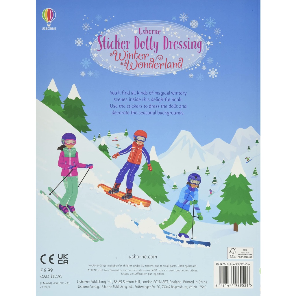 navy blue dress for baby girl Sticker dolly dressing Fashion Designer winter collection Usborne main image 1