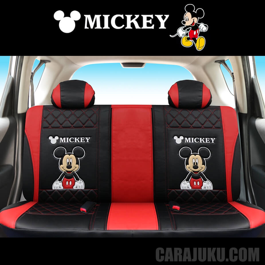 ชุดหุ้มเบาะรถ-หุ้มเบาะรถ-หนัง-pvc-มิกกี้เมาส์-mickey-mouse-สีดำ-แดง-หุ้มเบาะหน้า-หุ้มเบาะหลัง-เบาะหนัง-มิกกี้