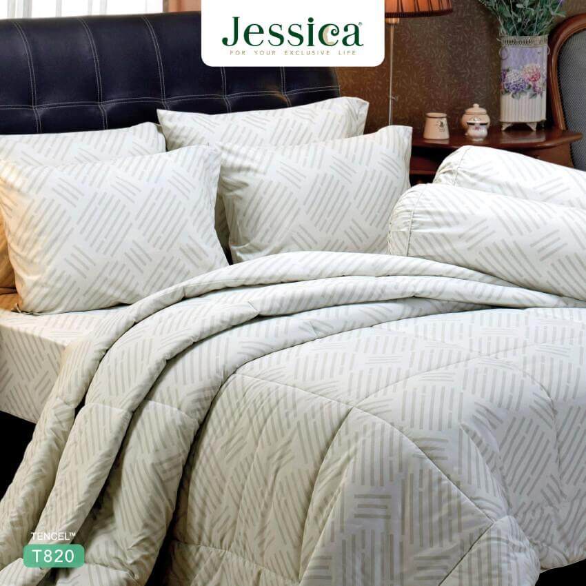 Jessica ผ้าปูที่นอน (ไม่รวมผ้านวม) 5ฟุต 6ฟุต Tencel ทอ 500 เส้น พิมพ์ ...