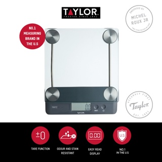 Taylor USA Pro Touchless Tare Digital Dual Kitchen Scale (14.4kg/31.7lbs) เครื่องชั่งดิจิตอล ตัดภาชนะออกได้