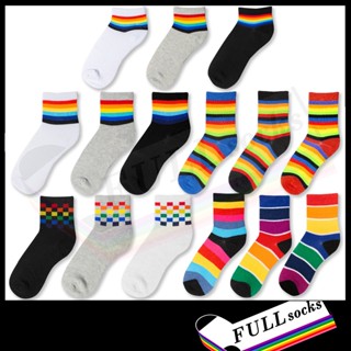 ภาพหน้าปกสินค้าถุงเท้า สีรุ้ง สายรุ้ง แถบสีรุ้ง ขนาด Free Size Rainbow Socks_C16,17,18 ที่เกี่ยวข้อง