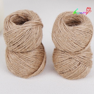 【AG】100m Twisted Natural Jute Twine Pictures String Burlap Rope DIY Craft Decor