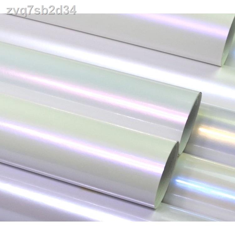 White Chameleon Body Sticker Vinyl Wrap Metallic Chrome Car Stickers ...