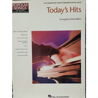 POPULAR SONGS - TODAYS HITS LATE ELEM/EARLY-INTERM PIANO SOLO (HAL)884088048464