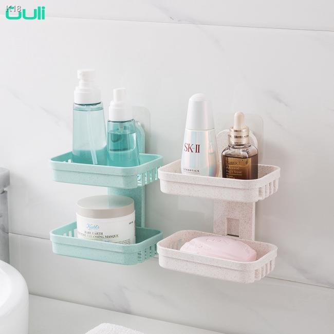 double-layer-strong-sucker-bathroom-leakage-soap-box-soap-frame-bathroom-accessories