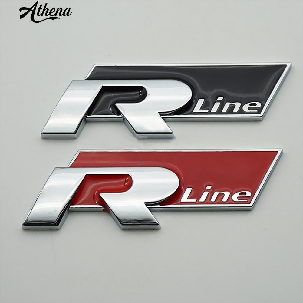 รถยนต์สไตล์-auto-metal-3d-r-rline-สไตล์สติกเกอร์ตกแต่งป้ายสัญลักษณ์ตราสัญลักษณ์