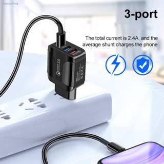 15W 3 Ports USB Mobile Phone Charger/ Multifunction EU US Plug Wall Charging  Adapter For Universal Android Smartphone