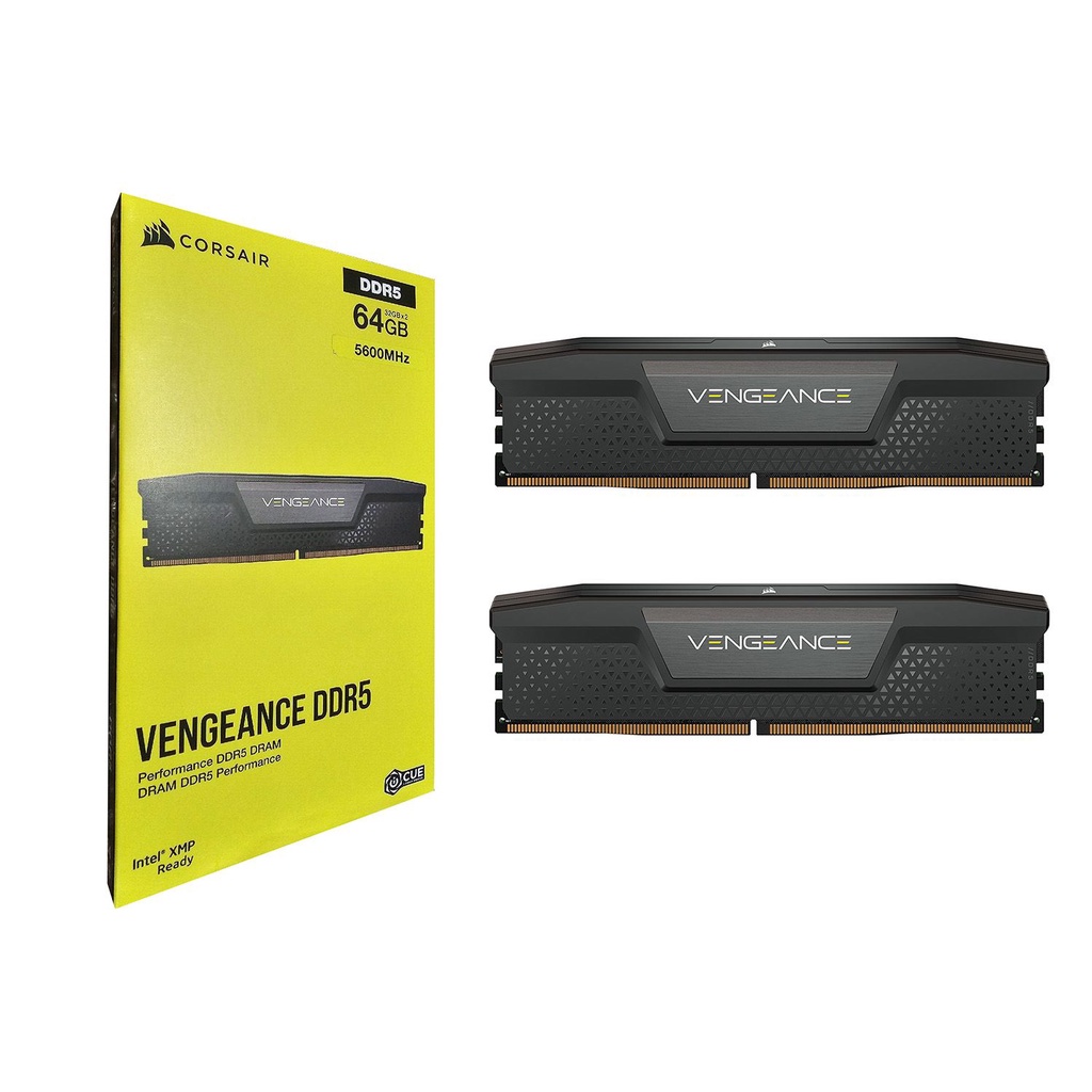 Corsair VENGEANCE DDR5 DRAM 64GB (2x32) 5600MHz C40 Memory Kit (Black ...