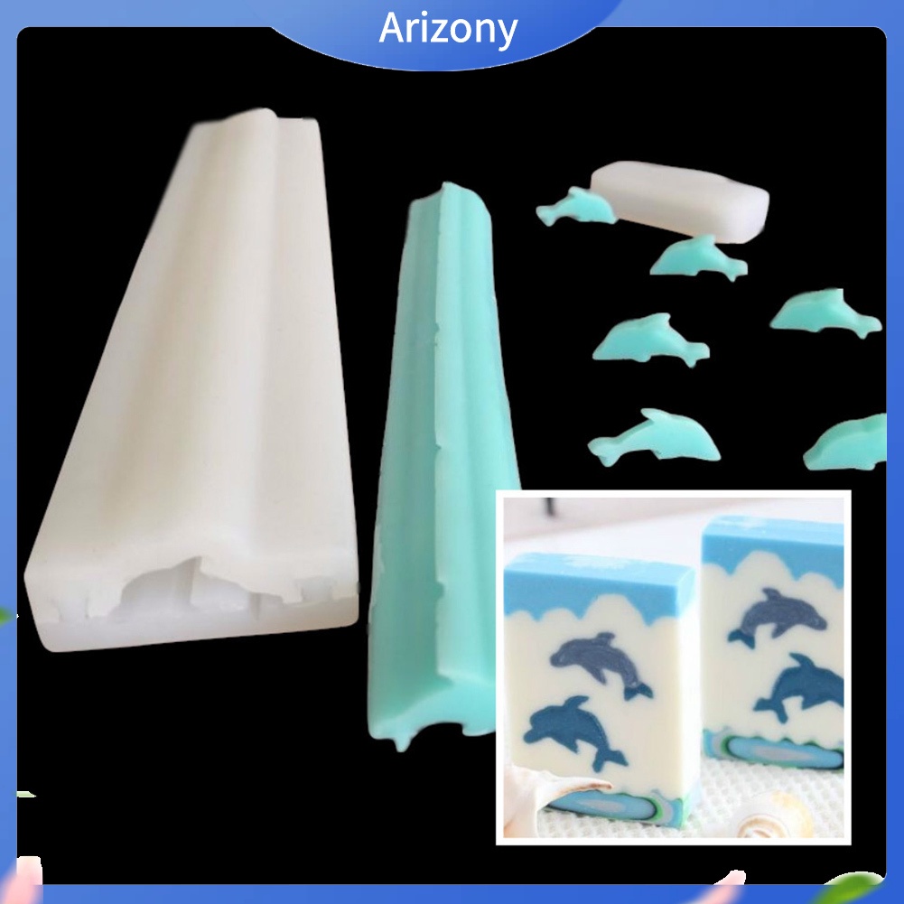 arizony-handmade-แม่พิมพ์ซิลิโคนรูปโลมาทรงกลมหัวใจสําหรับทําสบู่