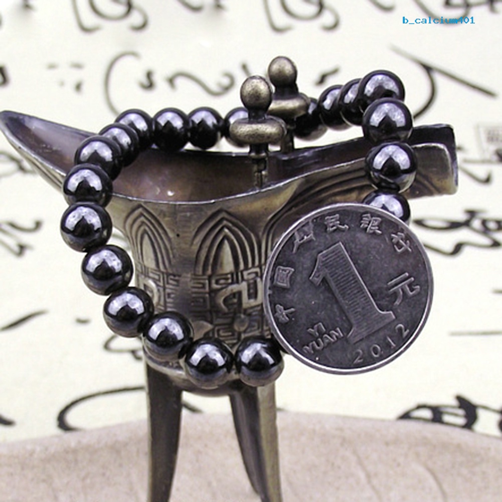 calciumsp-black-round-ic-stone-bracelet-fashion-unisex-health-care-bangle-jewelry