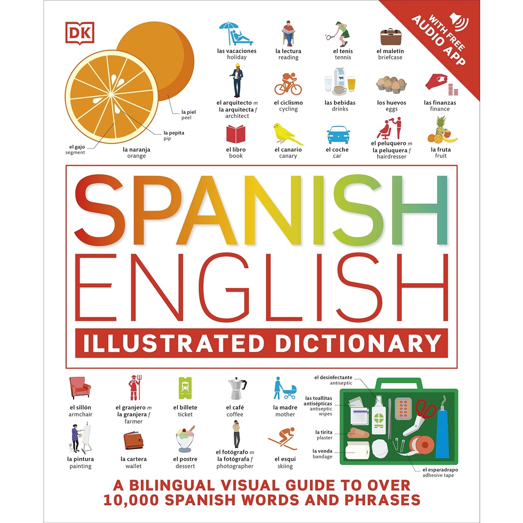 asia-books-หนังสือภาษาอังกฤษ-spanish-english-illustrated-dictionary