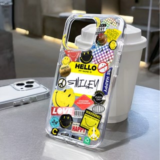 เคสโทรศัพท์มือถือ แบบใส กันกระแทก ลายฉลาก Hello แฟชั่น สําหรับ iphone 14 pro max 11 13 12 7 8 Plus X XR XSMax