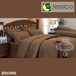 JESSICA ชุดผ้าปูที่นอน สีน้ำตาล BROWN #เจสสิกา ชุดเครื่องนอน ผ้าปู ผ้าปูเตียง ผ้านวม ผ้าห่ม สีพื้น