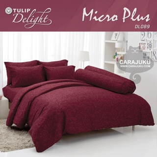 TULIP DELIGHT ชุดผ้าปูที่นอน พิมพ์ลาย Graphic DL089 สีแดง #ทิวลิป ชุดเครื่องนอน ผ้าปู ผ้าปูเตียง ผ้านวม ผ้าห่ม กราฟิก