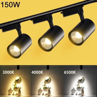 【รับประกัน10ปี】Track Lighting ไฟติดตามโคม ลูกปัดโคมไฟ LED Spotlight Ceiling Light สปอตไลท์ ไฟประดับ 60W 150W แสงสีขาว/แส