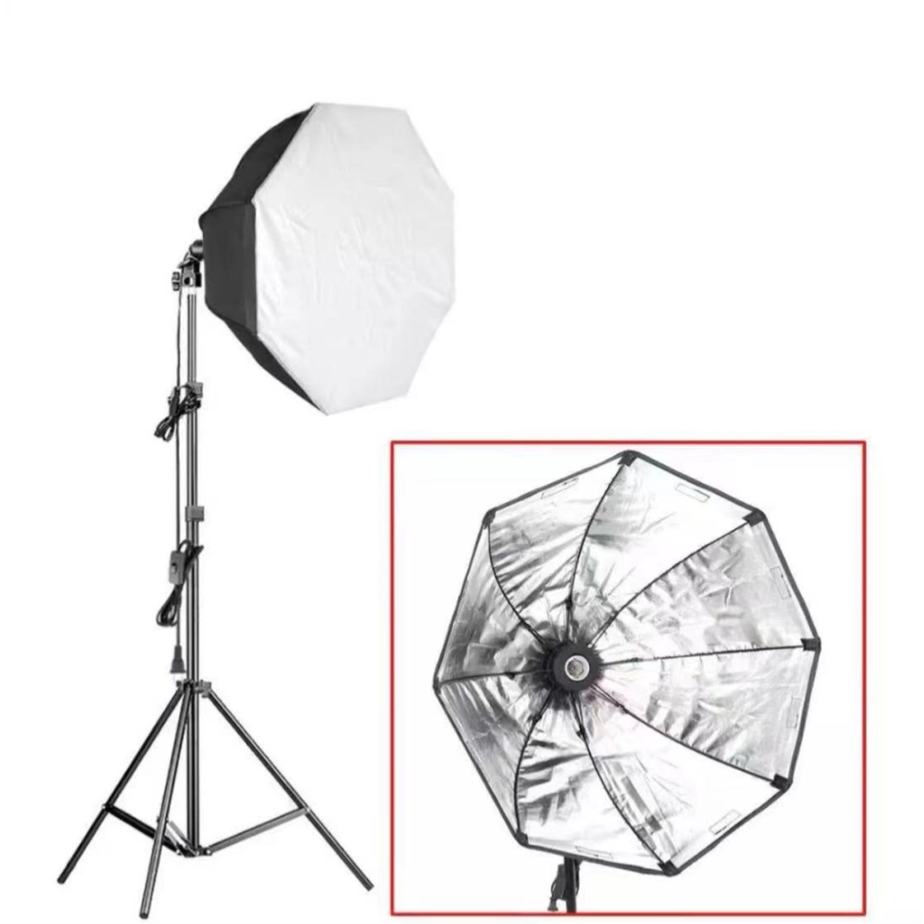 live-softbox-70cm-แปดเหลี่ยม-octagon-ชุดคู่-ไฟสตูดิโอ-ขาตั้ง-หลอดไฟ-ไฟต่อเนื่อง-ซอฟบ็อก-ไฟถ่ายภาพ-พร้อมส่งจากไ