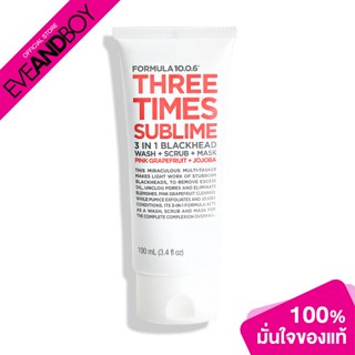 FORMULA 10.0.6 - Three Times Sublime 3 in 1 Blackhead Wash+Scrub+Mask