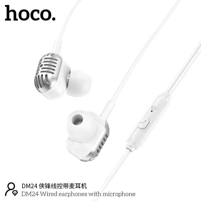 sale-hoco-รุ่น-dm24-wired-earphone-หูฟังอินเอีนร์-คุยโทรศัพท์ได้-แจ็ค-3-5มม-เสียงดี-คุยโทรศัพท์ได้-แท้