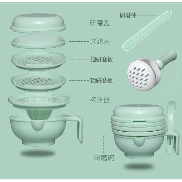 ชุดบดอาหารเด็ก-เซ็ตบดอาหารเด็ก-ชุดบดอาหารเด็ก-9ชิ้น-ชุดบดอาหารทารก