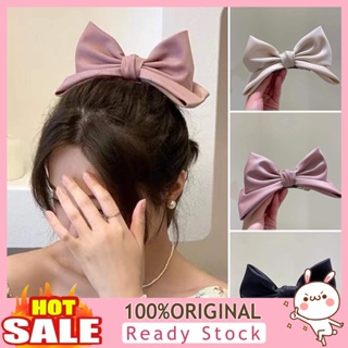 [B_398] Spring Hair Clip Elegant Headwear Ideal Gift Lightweight Hair Accessories Strong Grip Large Bowknot Hair Clasp Barrette for Dating