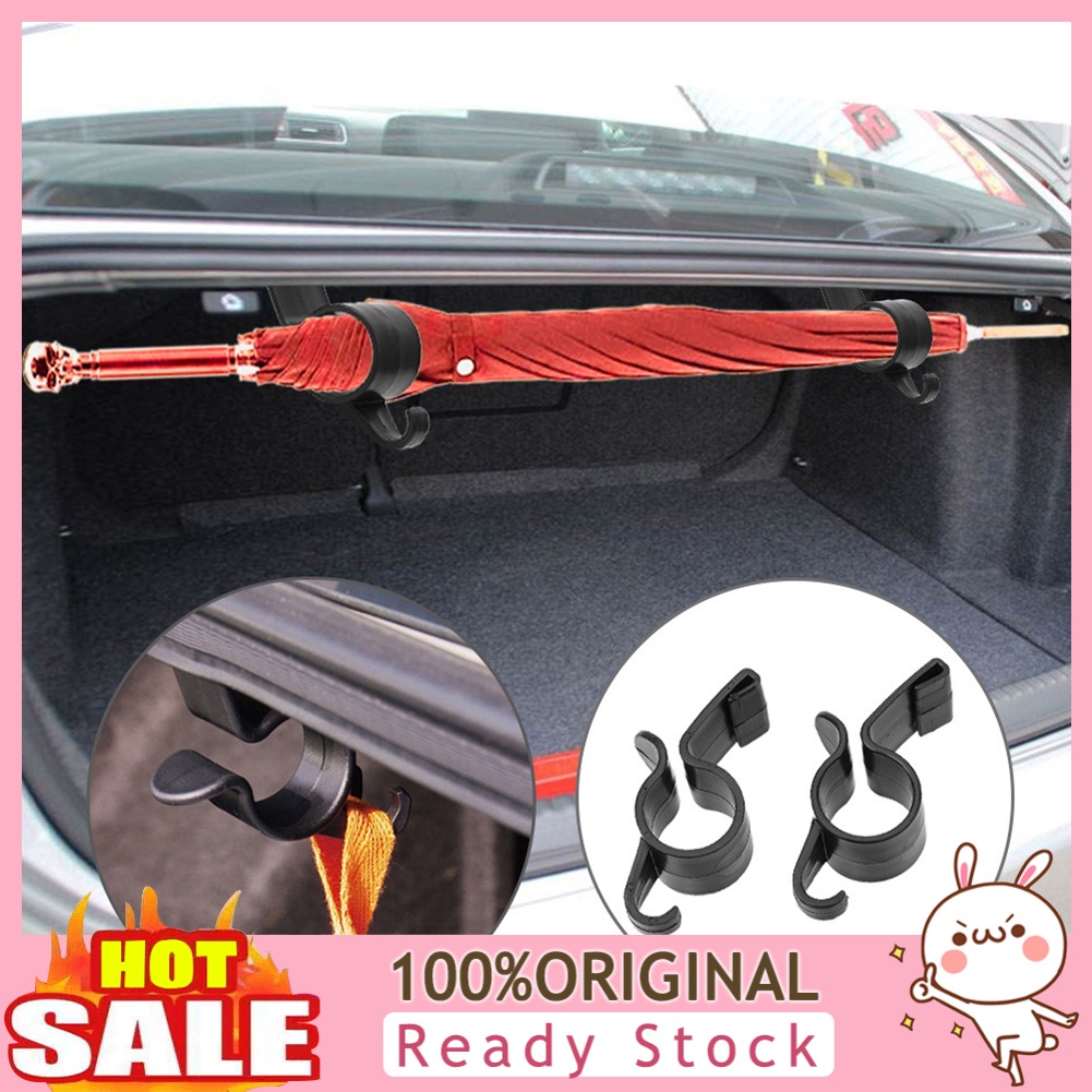 [B_398] 2Pcs/Set Umbrella Holder Trunk Car Rear Mounting Towel Hook ...