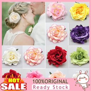 [B_398] Women Sweet Big Rose Flower Wedding Bridal Clip Hairpin Brooch Pin