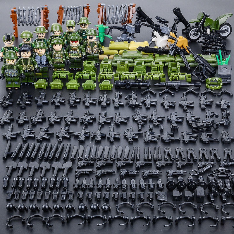 ตุ๊กตาฟิกเกอร์ทหารตํารวจ-lego-police-soldiers-armored-vehicles-world-war-ii-ของเล่นเสริมการเรียนรู้-สําหรับเด็กผู้ชาย