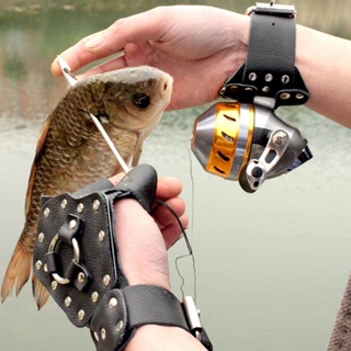 Shoot Fish Gloves PU เหล็ก handguard ยิงปลายามสายรัดข้อมือ Shooter สายรัดข้อมือ