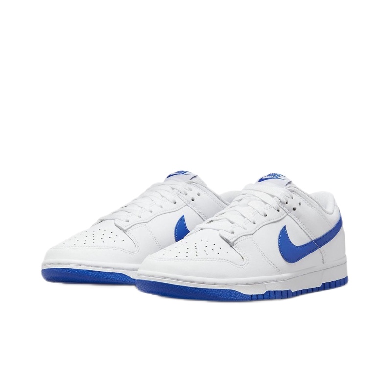 nike-dunk-low-hyper-royal-รองเท้าผ้าใบทรงเตี้ยแบบกันลื่นที่ดูดซับแรงกระแทกจากการสึกหรอสีน้ำเงินและสีขาว