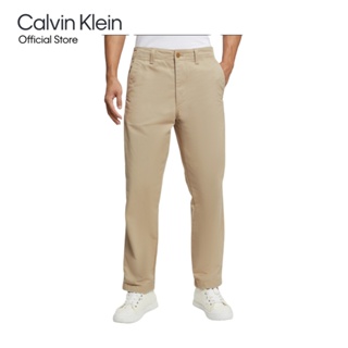 CALVIN KLEIN กางเกงขายาวผู้ชาย ทรง Regular รุ่น 40JM600 PF0 - สีเบจ