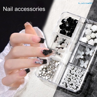 Calciummj 1 Box Nail Decorations Realistic Looking Shiny Visual Effect Creative Shape Non-Fading 3D