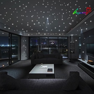 【AG】407Pcs Round Dots Wall Stickers Night Luminous Star Decal Room Home Decor