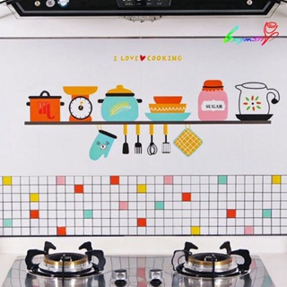 【AG】Cartoon Animals Fish Flowers Self-adhesive Tile Wall Sticker Kitchen