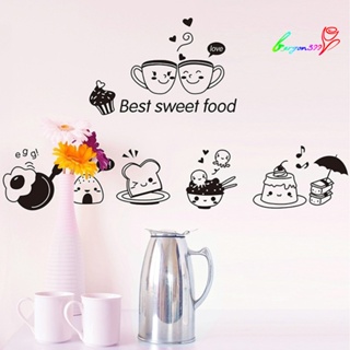 【Ag】สติกเกอร์ติดผนัง รูปอาหาร ขนมปัง กาแฟ Diy สําหรับตกแต่งห้องครัว