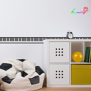 【Ag】สติกเกอร์ ลายเปียโน 3D มีกาวในตัว ขนาด 200 ซม. สีดํา สีขาว สําหรับติดตกแต่ง